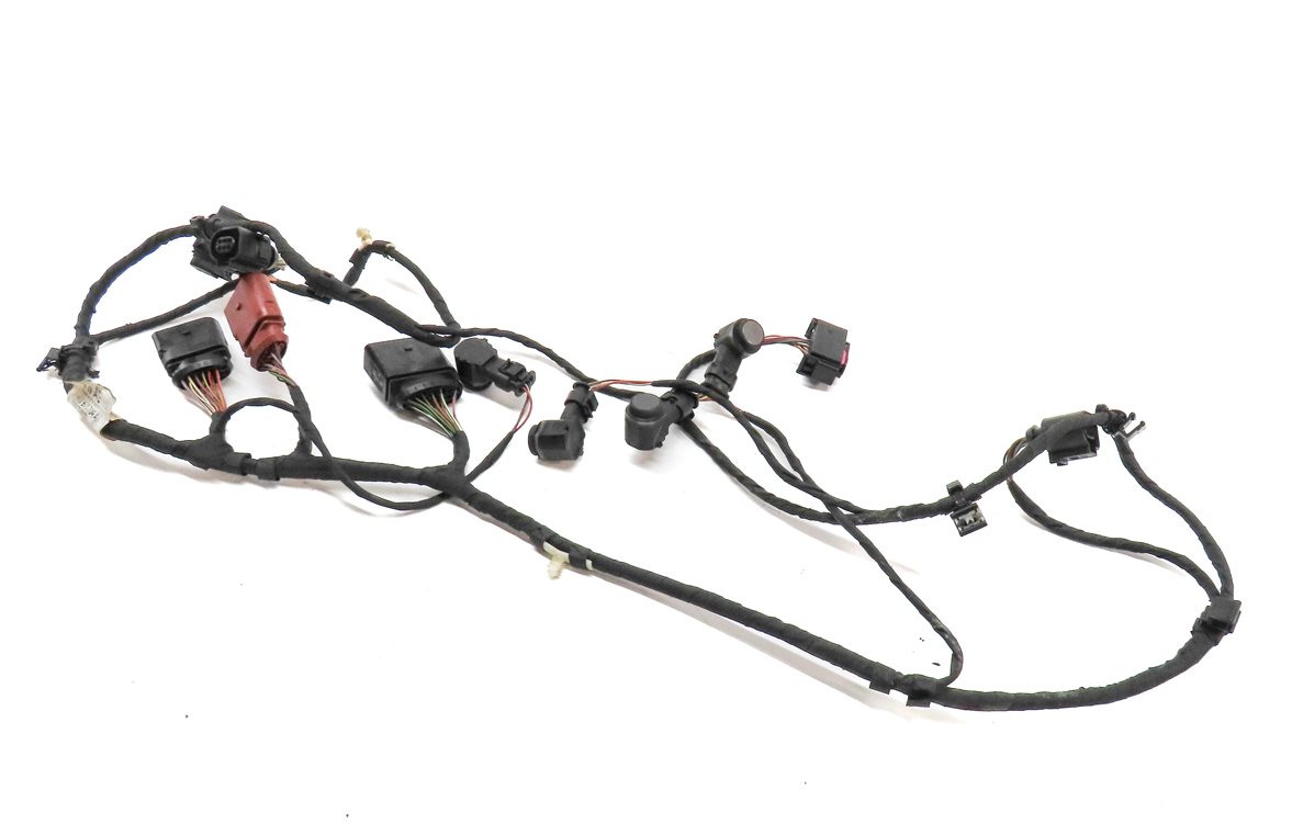 2015 AUDI Q7 (4L) REAR PARK ASSIST PDC DISTANCE CONTROL WIRE SENSOR SET/4 (Gray) — exact item pictured